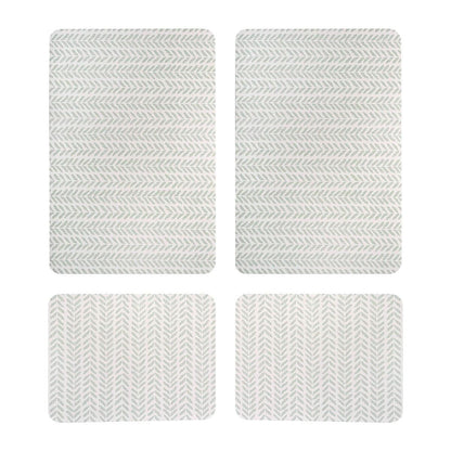 Creative Home Ideas Multi-Purpose Kitchen Mat Large And Small Pack 4 Piece Sage