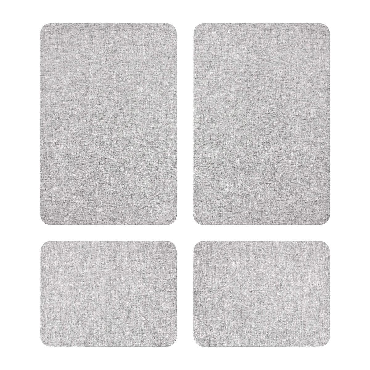 Creative Home Ideas Multi-Purpose Kitchen Mat Large And Small Pack 4 Piece Charcoal