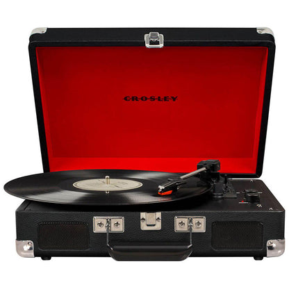 Crosley Cruiser Deluxe Portable Turntable Black with Free Record Storage Crate