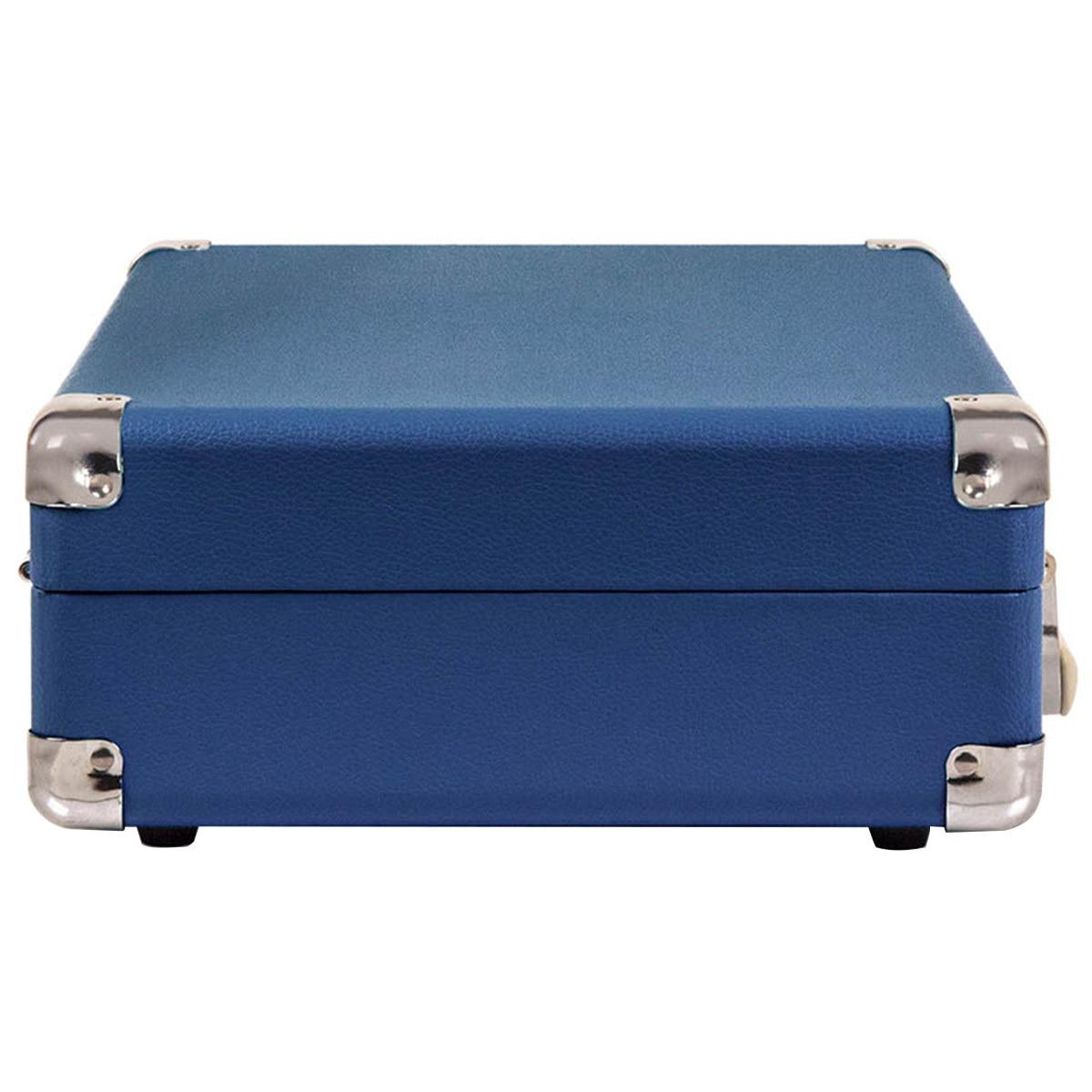 Crosley Cruiser Deluxe Portable Turntable Blue with Free Record Storage Crate