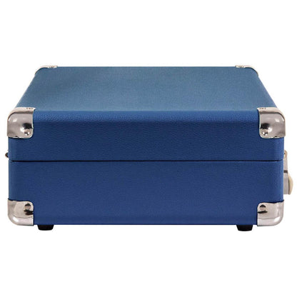 Crosley Cruiser Deluxe Portable Turntable Blue with Free Record Storage Crate