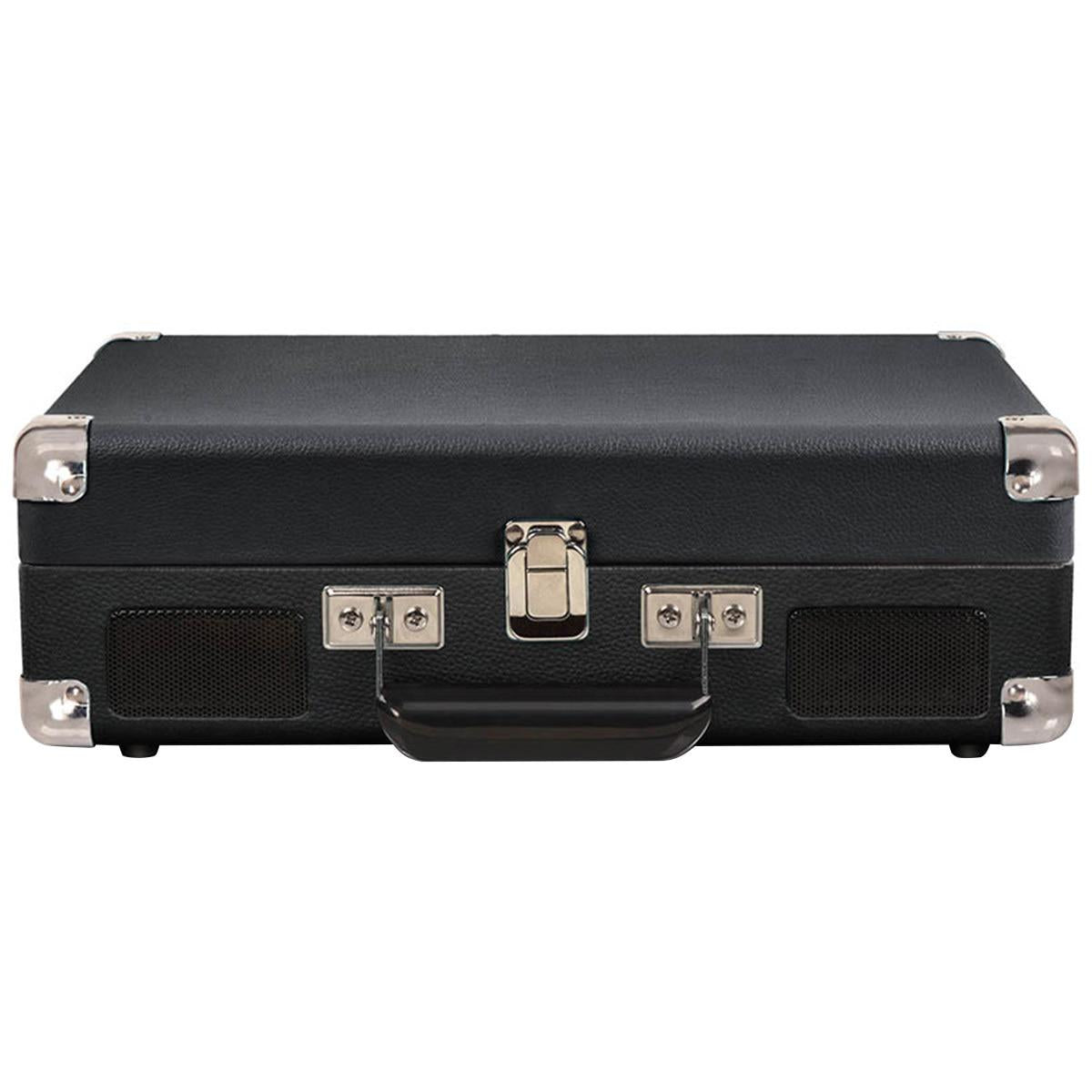 Crosley Cruiser Deluxe Portable Turntable Black with Free Record Storage Crate