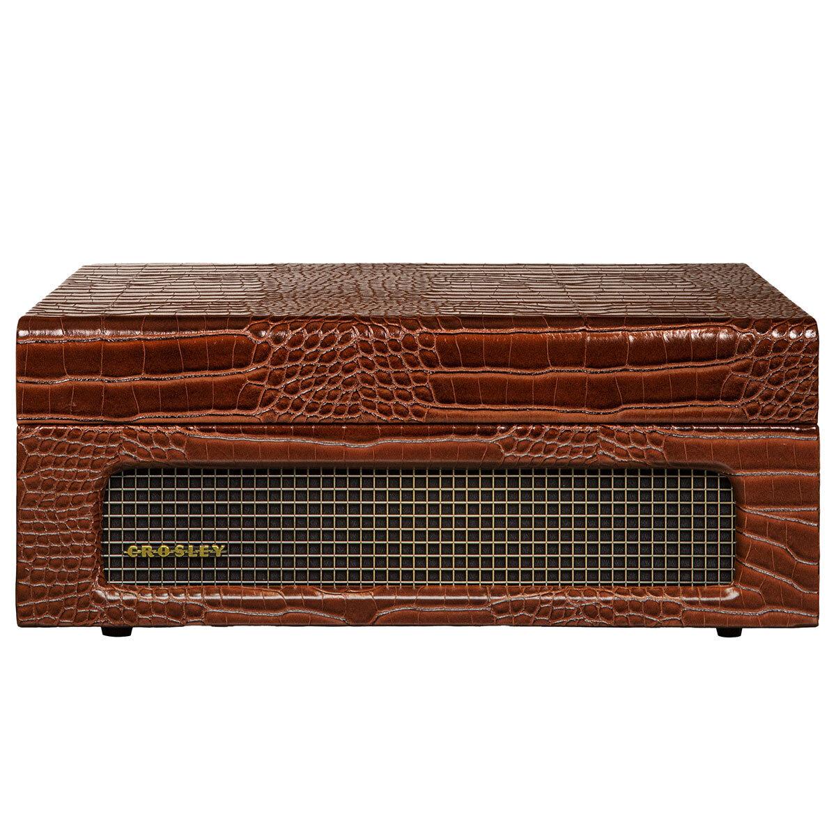 Crosley Voyager Portable Bluetooth Turntable Brown Croc CRIW8017B-BR4