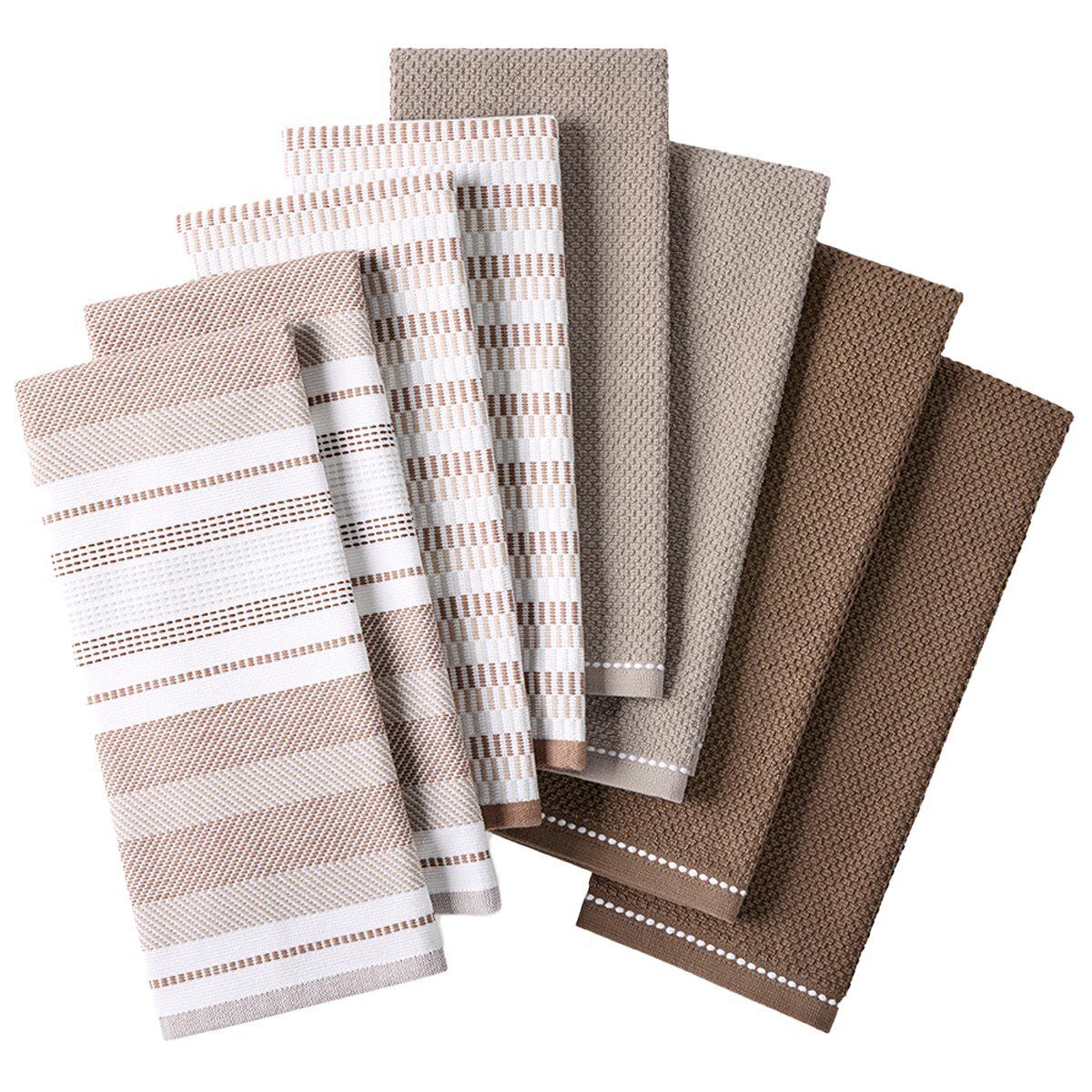 Culinary Classics Shelby Kitchen Towel 8 Pack Blue