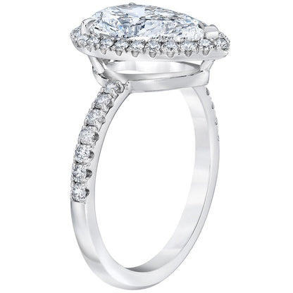 Cushion And Round Brilliant Cut 2.38ctw Diamond Platinum Ring