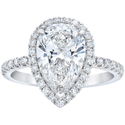Cushion And Round Brilliant Cut 2.38ctw Diamond Platinum Ring