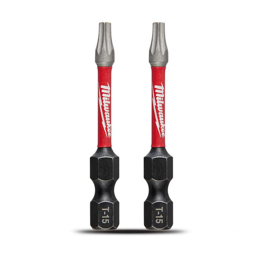 MILWAUKEE SHOCKWAVE Power 50mm (2") Torx T15 Screwdriver Bit - 2 Piece 48324983