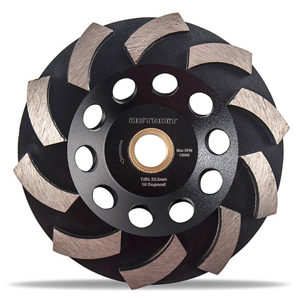 DETROIT 125mm 10-Segment Spiral Diamond Grinding Cup
