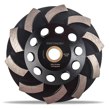 DETROIT 125mm 10-Segment Spiral Diamond Grinding Cup