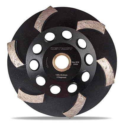 DETROIT 125mm 6-Segment Spiral Diamond Grinding Cup