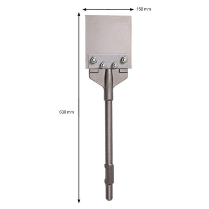 DETROIT 150 x 630mm 3.3mm Thick 30mm-Hex Floor Scraper