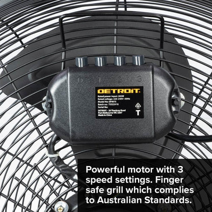 DETROIT 180W 500mm Industrial Floor Fan FANFLOOR