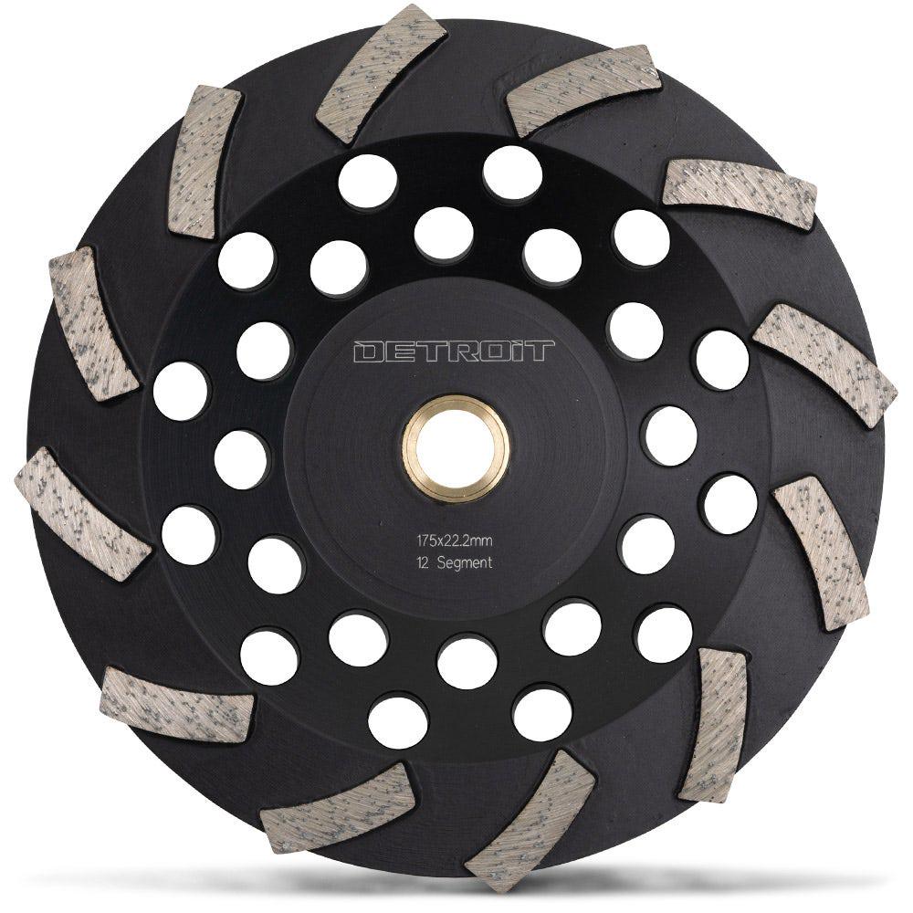 DETROIT 180mm 12-Segment Spiral Diamond Grinding Cup