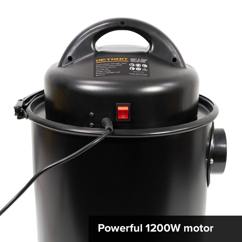 DETROIT MASTERS 1200W 50L Dust and Chip Collector DETMDC1200