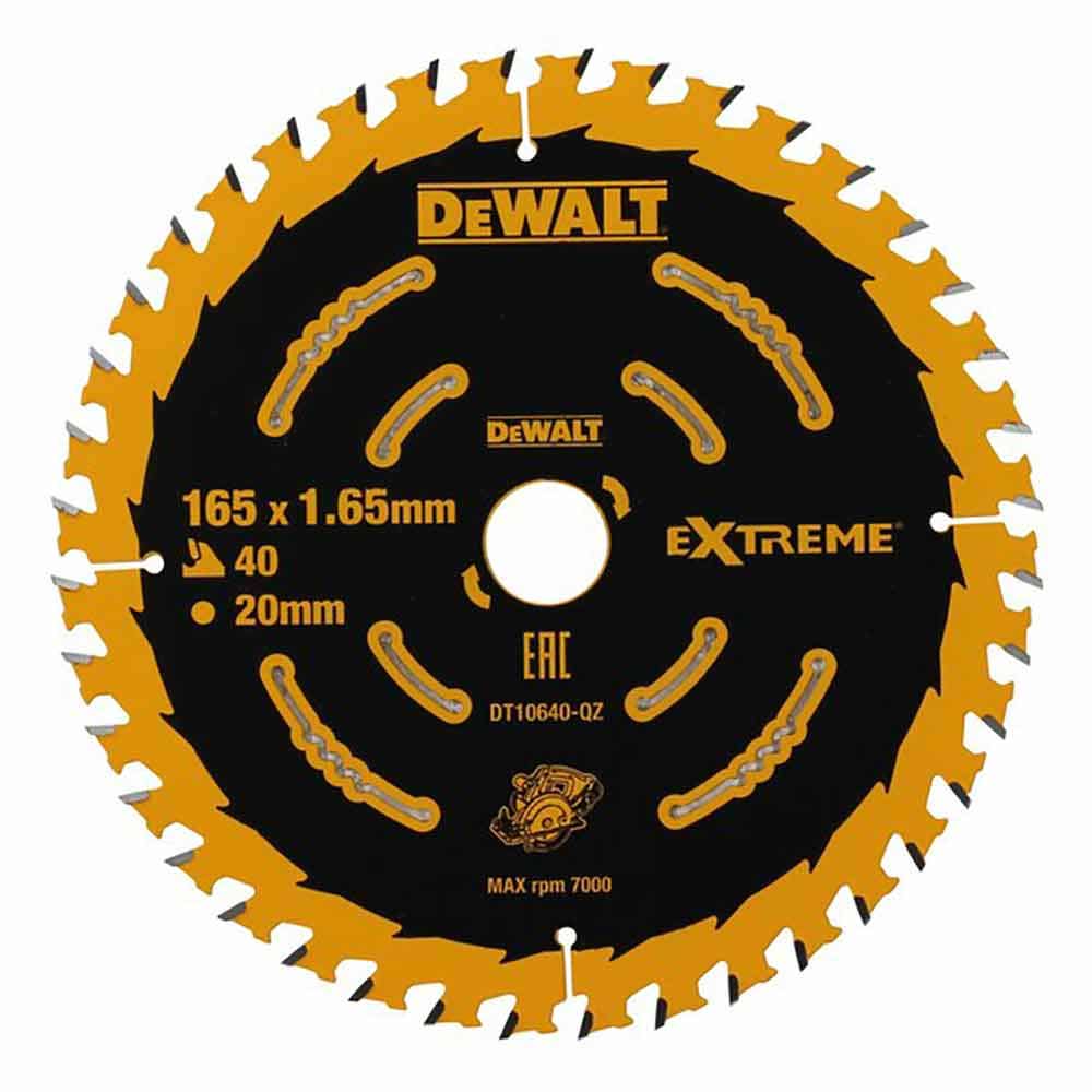 DEWALT 165mm Extreme 2nd Fix Circular Saw Blade DT10640-QZ