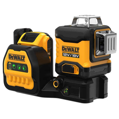 DEWALT 18V 2.0Ah 3x360 Degree Green Beam Multi-Line Laser Level Kit DCE089D1G18-XE