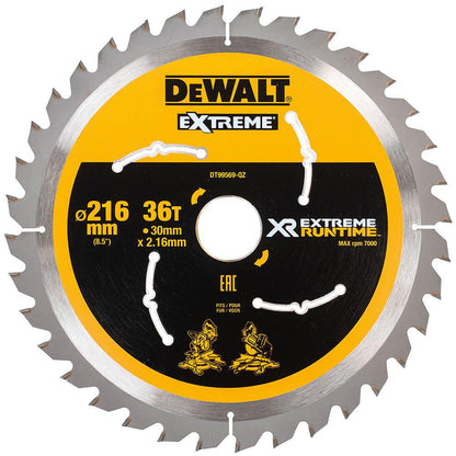 DEWALT 216mm 36T TCT Circular Saw Blade for Wood Cutting - EXTREME DT99569-QZ