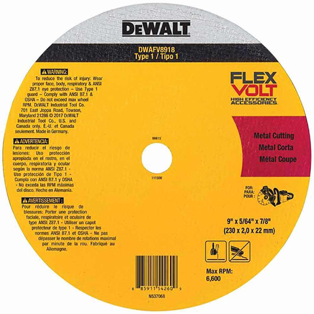 DEWALT 230mm Ceramic Metal Cutoff Wheel Type 1 DWAFV8918
