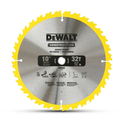 DEWALT 305 x 25.4mm 32 80T TCT CONSTRUCTION Circular Saw Blade - 2 Piece DW3128P5