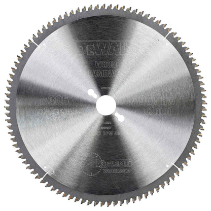 DEWALT 305x30mm 96T Extreme Workshop TCT Circular Saw Blade for Wood Cutting DT4290-QZ