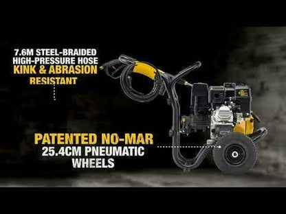 DEWALT 3400PSI 9.5LPM Petrol Pressure Washer w. 18V Battery and Charger DXPW3495PR