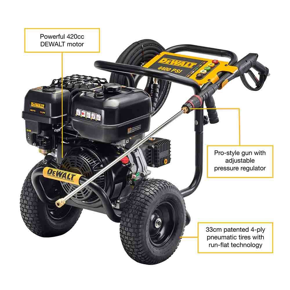 DEWALT 4400PSI 15.0LPM Petrol Pressure Washer DXPW4415