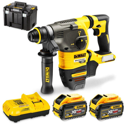 DEWALT 54V XR FLEXVOLT Brushless 2 x 9.0Ah SDS+ Rotary Hammer Kit DCH333X2-XE
