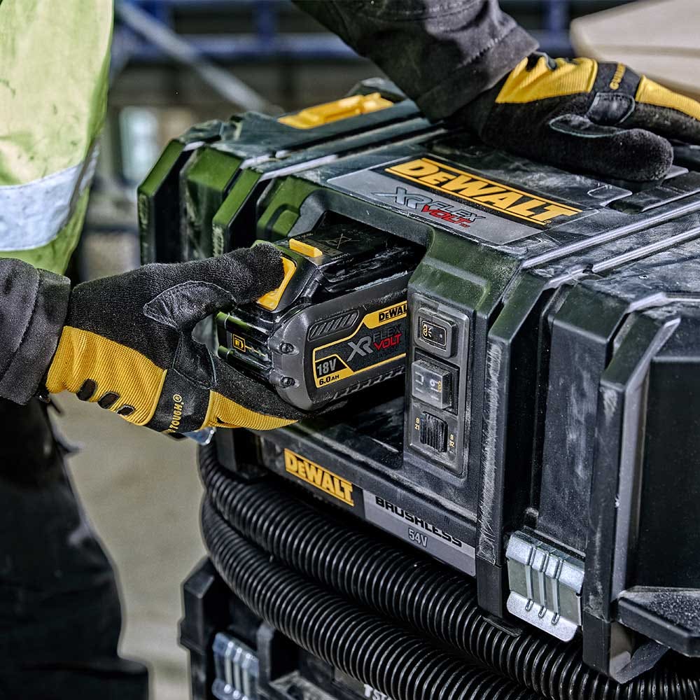 DEWALT 54V XR FLEXVOLT Brushless 2 x 6.0Ah M-Class Dust Extractor Kit DCV586MT2-XE