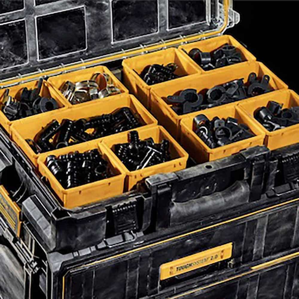 DEWALT Toughsystem 2.0 Clear Lid Organiser DS100 DWST83394-1
