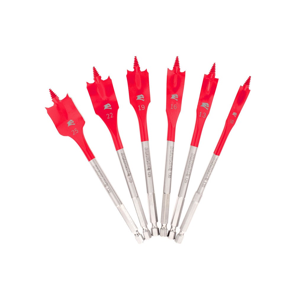 DIABLO 10-25mm 1 4-Hex SPEEDemon Spade Bit Set - 6 Piece 2608F03233