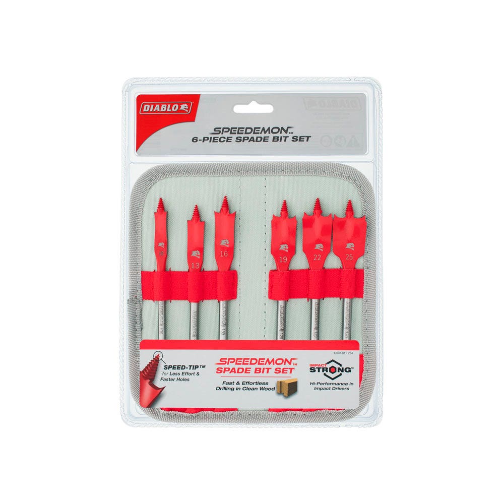DIABLO 10-25mm 1 4-Hex SPEEDemon Spade Bit Set - 6 Piece 2608F03233