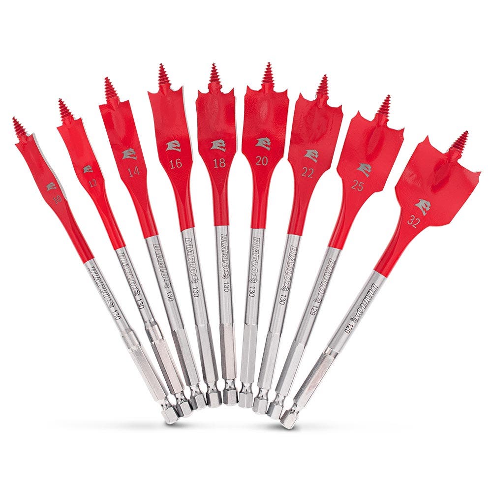 DIABLO 10-32mm 1 4-Hex SPEEDemon Spade Bit Set - 9 Piece 2608F03234