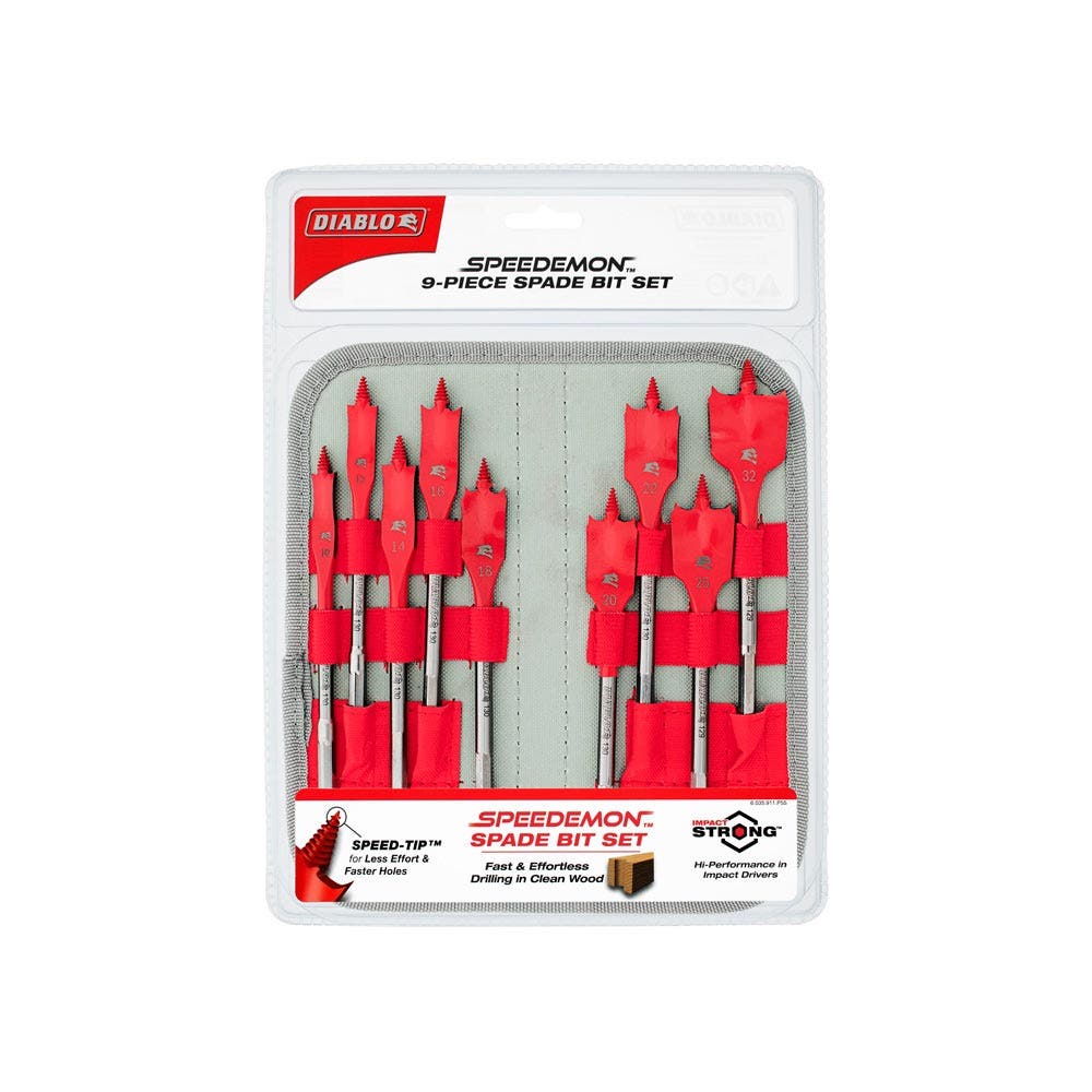 DIABLO 10-32mm 1 4-Hex SPEEDemon Spade Bit Set - 9 Piece 2608F03234