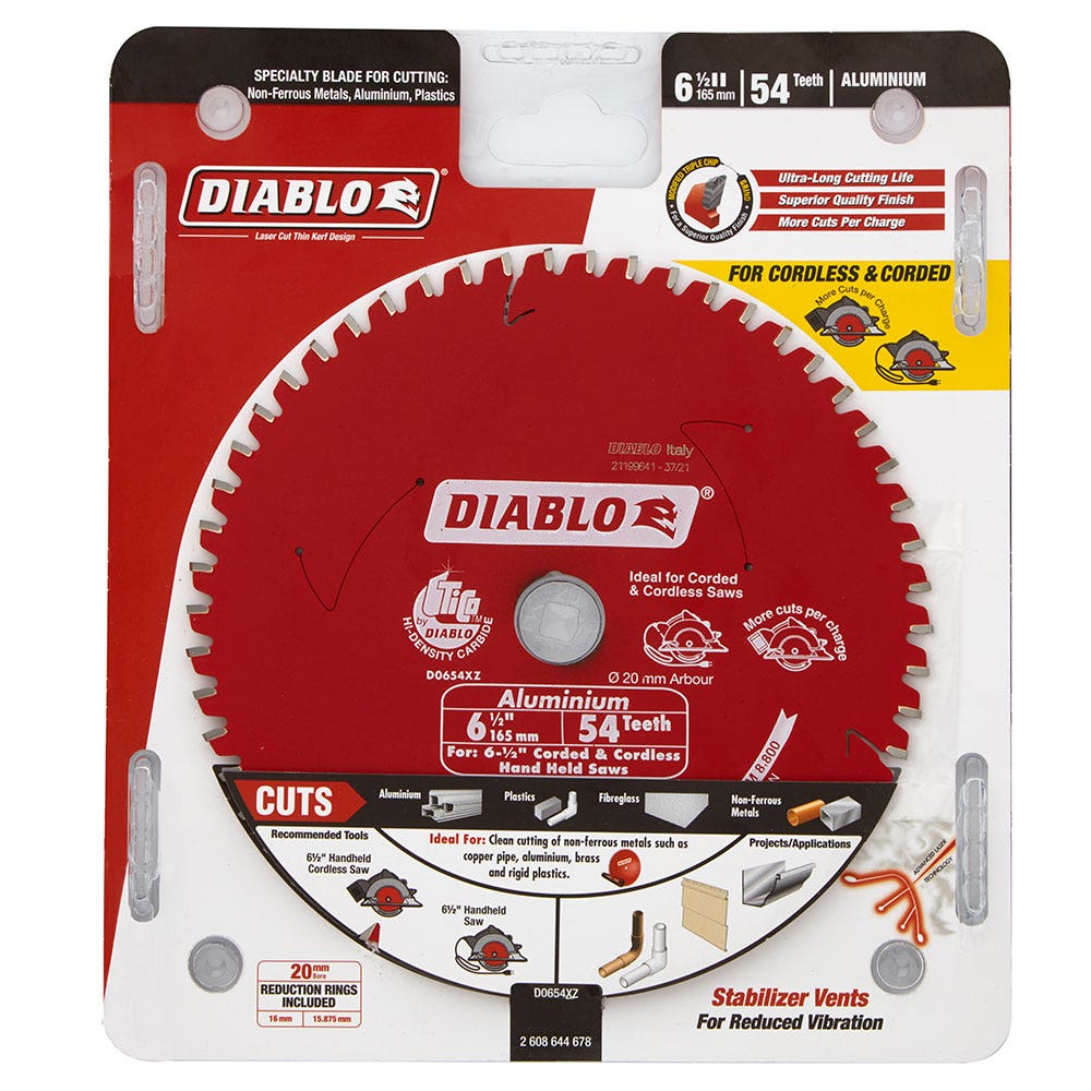 DIABLO 165mm 54T Aluminium/Plastics Saw Blade 2608644678