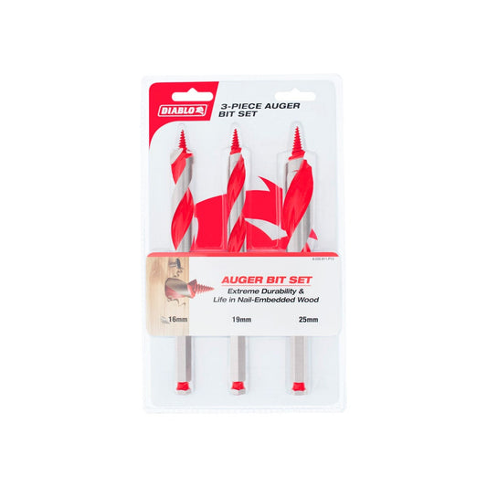 DIABLO 16-25 x 190mm Auger Bit Set - 3 Piece 2608F03260