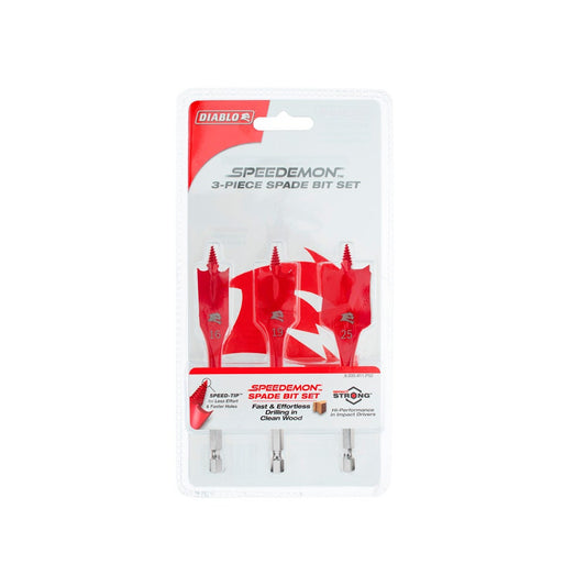 DIABLO 16-25mm 1 4-Hex SPEEDemon Spade Bit Stubby Set - 3 Piece 2608F03231