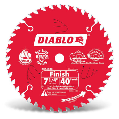 DIABLO 184mm 40T Fine Finish Saw Blade 2608644454