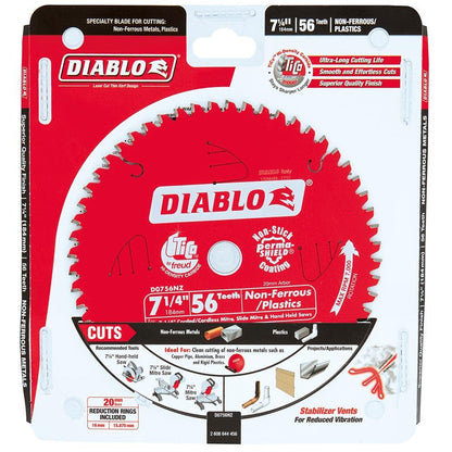 DIABLO 184mm 56T Non-Ferrous Plastics Saw Blade 2608644456