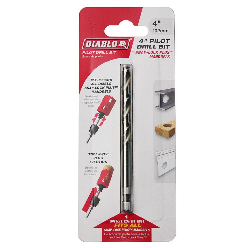DIABLO 1/4inch x 102mm HSS Holesaw Pilot Bit - SNAP-LOCK PLUS