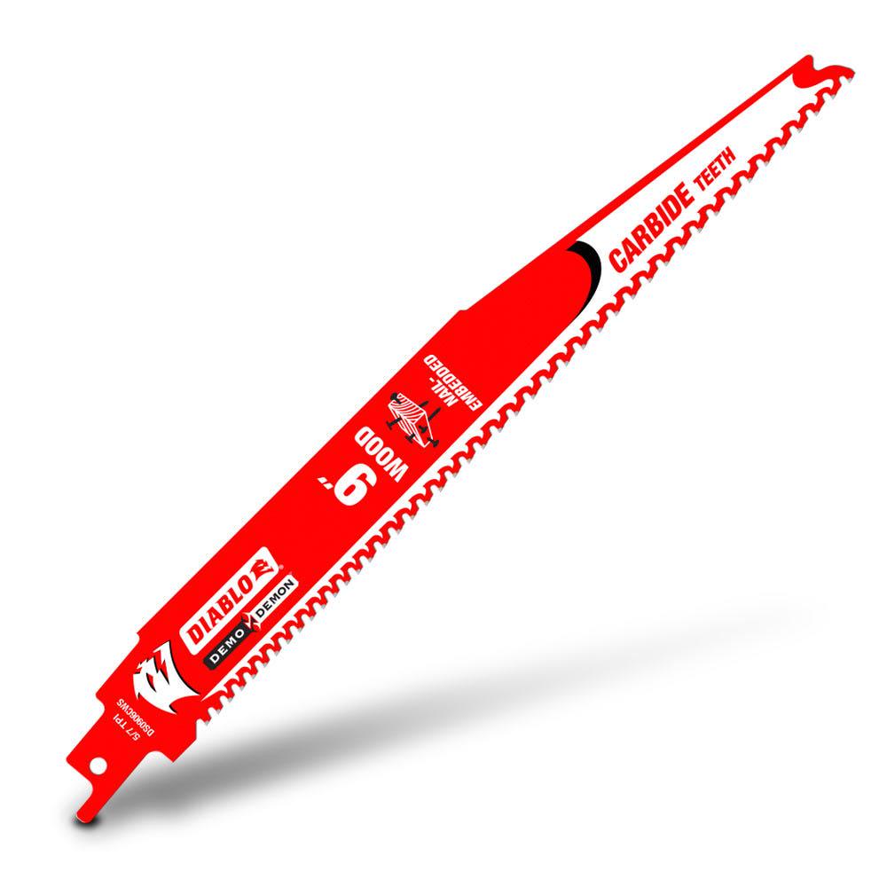 DIABLO 229mm Demo Demon Carbide Recip Blade for Nail-Embedded Wood 2610050134