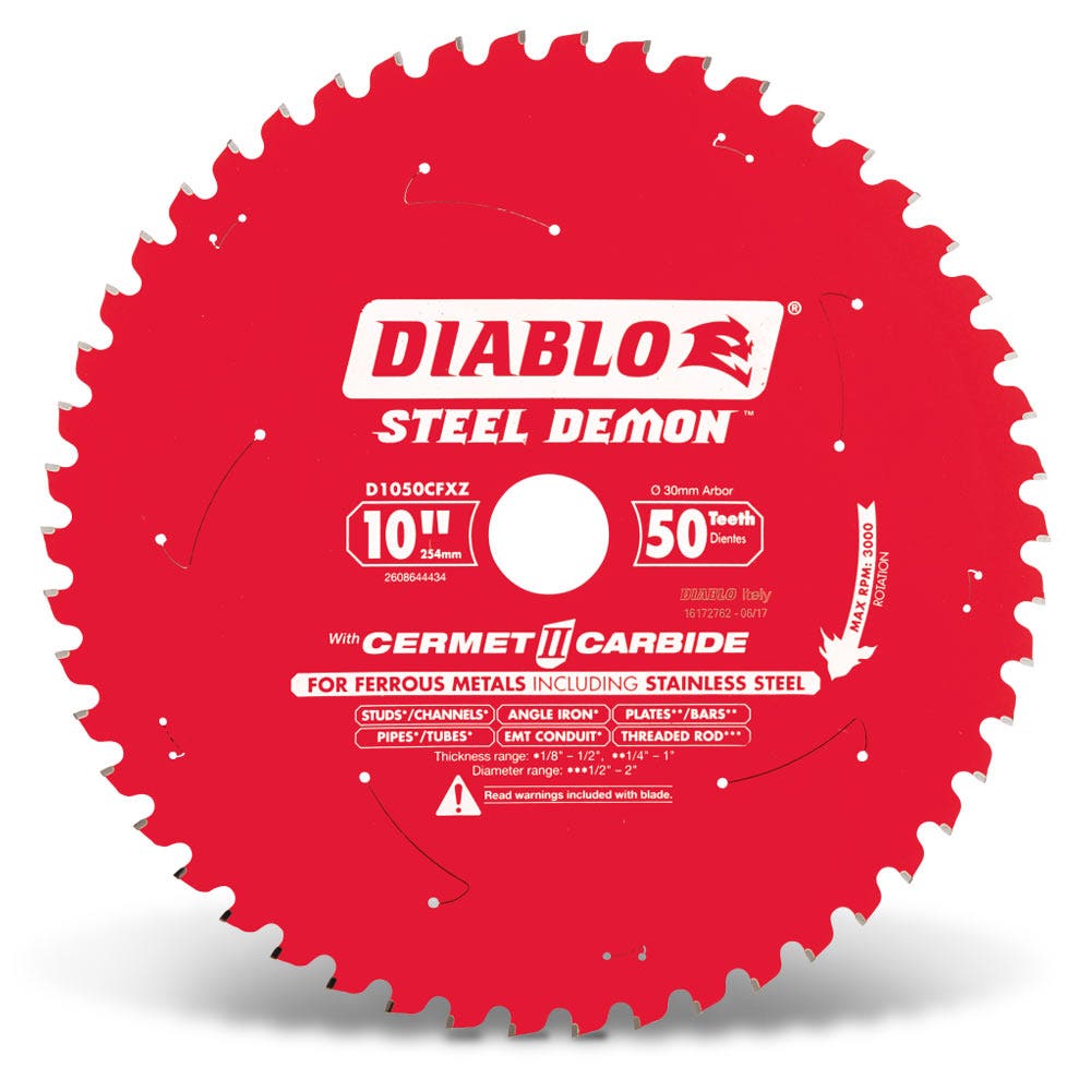 DIABLO 254mm 50T Ferrous Metals STEEL DEMON Saw Blade 2608644434