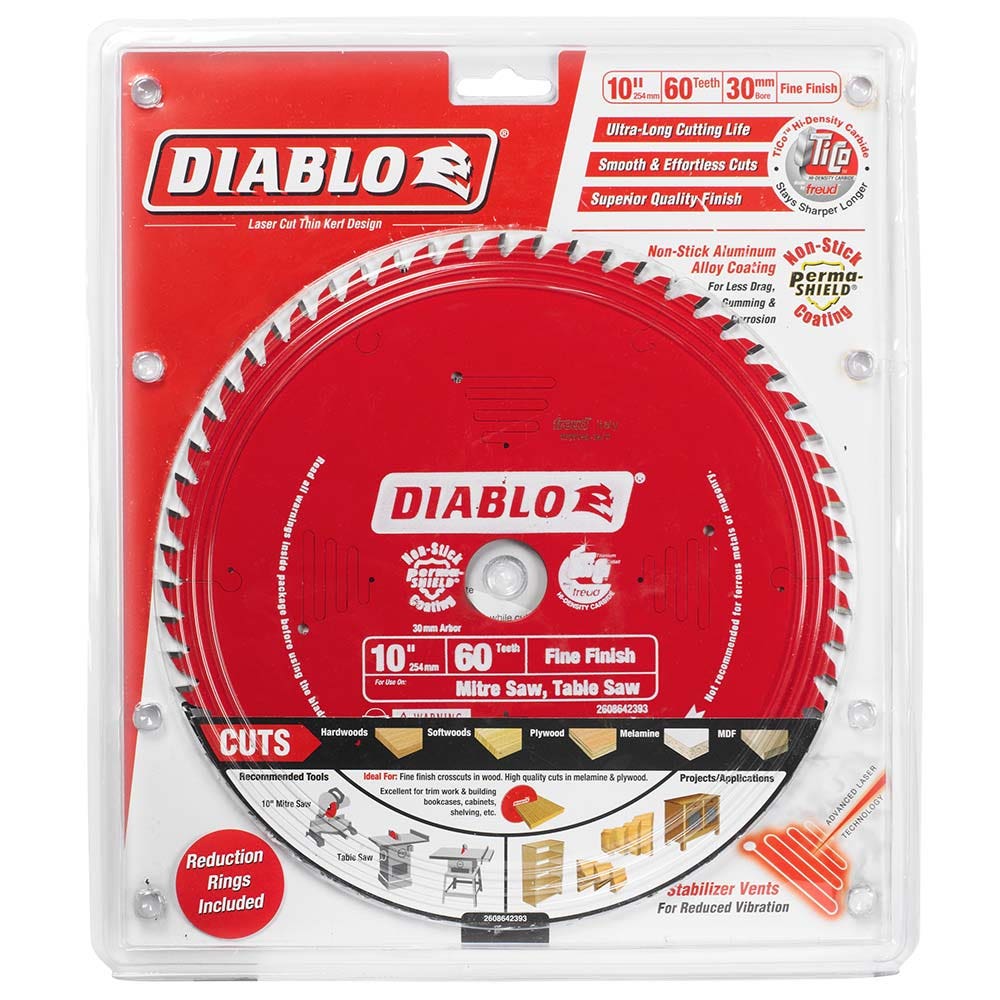 DIABLO 254mm 60T Fine Finish Saw Blade 2608642393