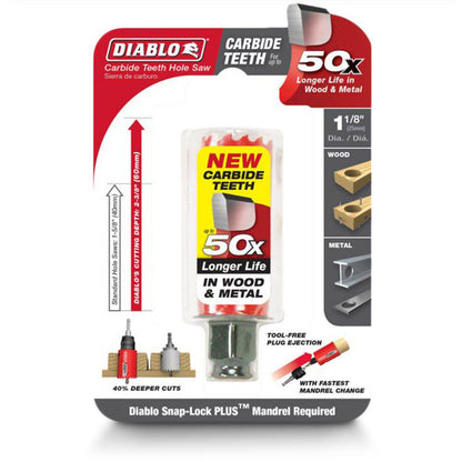 DIABLO 29mm (1.1 8inch) Quick-Change TCT Holesaw
