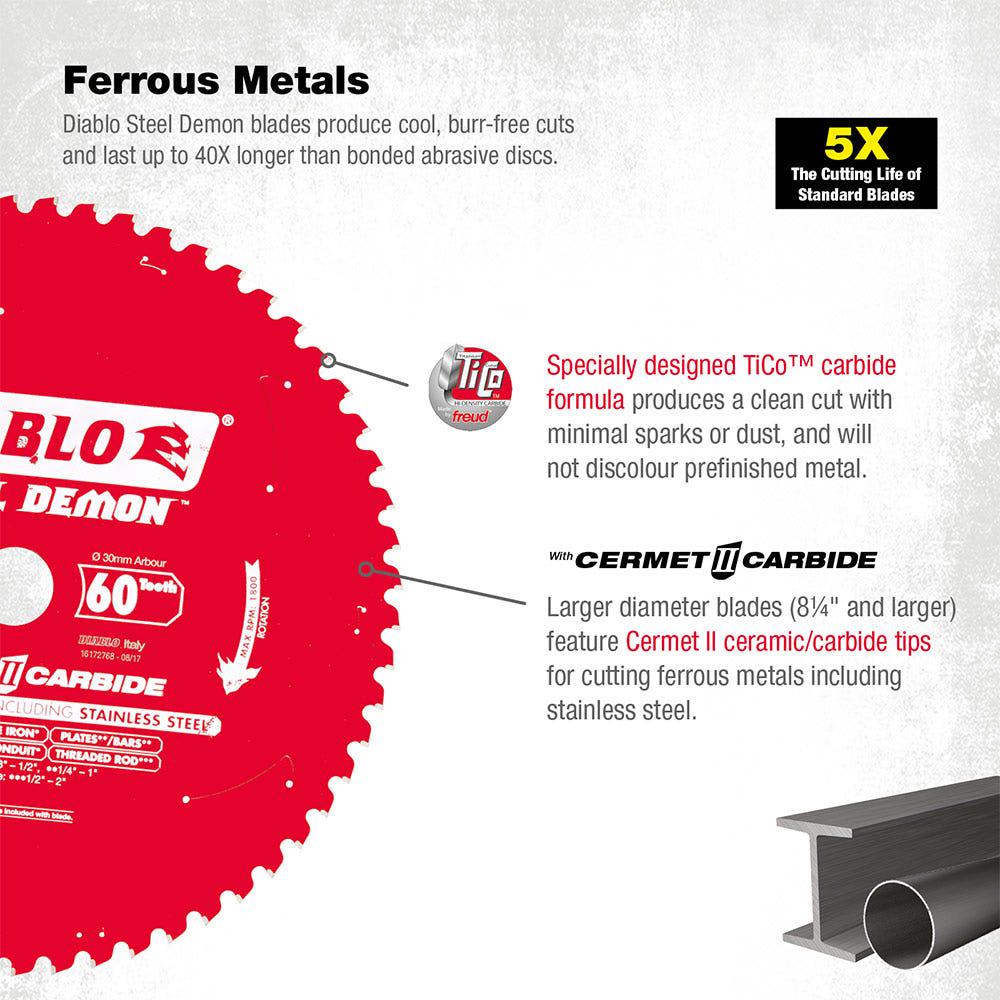 DIABLO 305mm 60T Ferrous Metals STEEL DEMON Saw Blade 2608644431