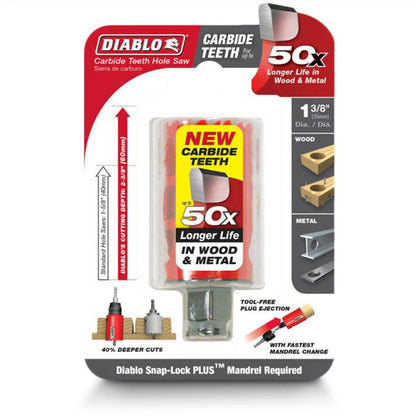 DIABLO 35mm (1.3 8inch) Quick-Change TCT Holesaw