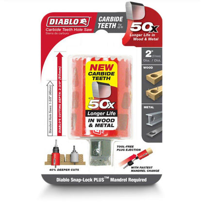 DIABLO 51mm (2inch) Quick-Change TCT Holesaw
