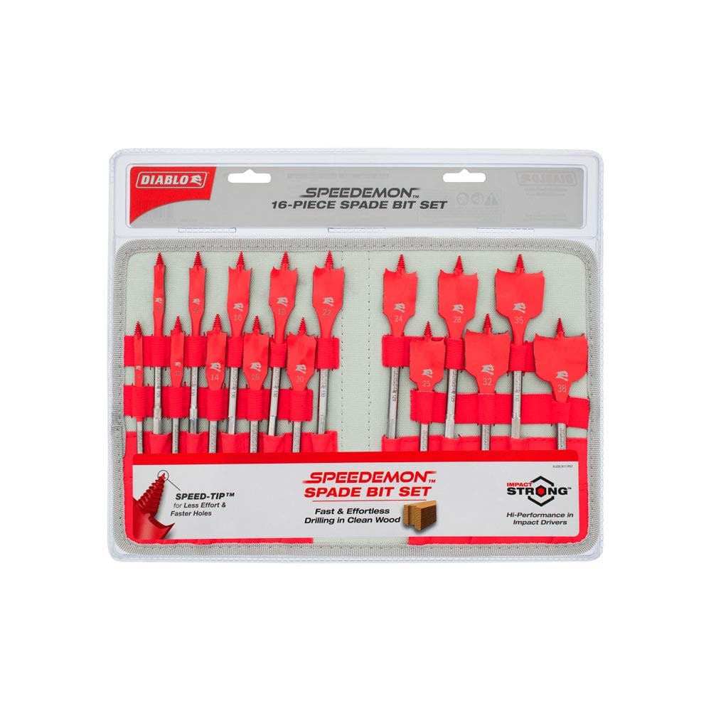 DIABLO 6-38mm 1 4-Hex SPEEDemon Spade Bit Set - 16 Piece 2608F03236