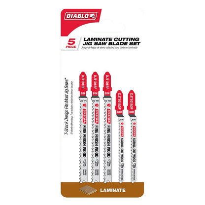 DIABLO 77mm Bi-Metal Jig Saw Blade For Scroll Cut Wood and Laminate 5 Piece 2608F02246