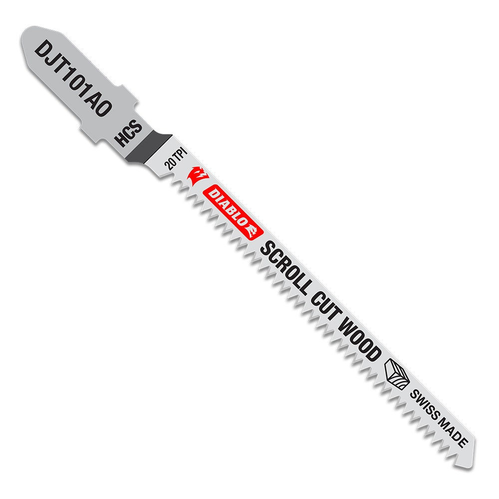 DIABLO 83mm High Carbon Steel Jig Saw Blade For Scroll Cuts In Wood 5 Piece 2608F02235