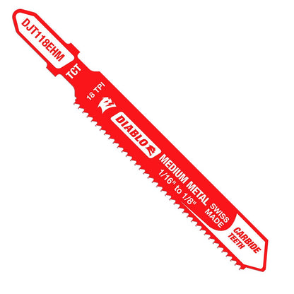 DIABLO 83mm Jig Saw Blade For Thick Metal 3-7mm Tungsten Carbide 2608F02254